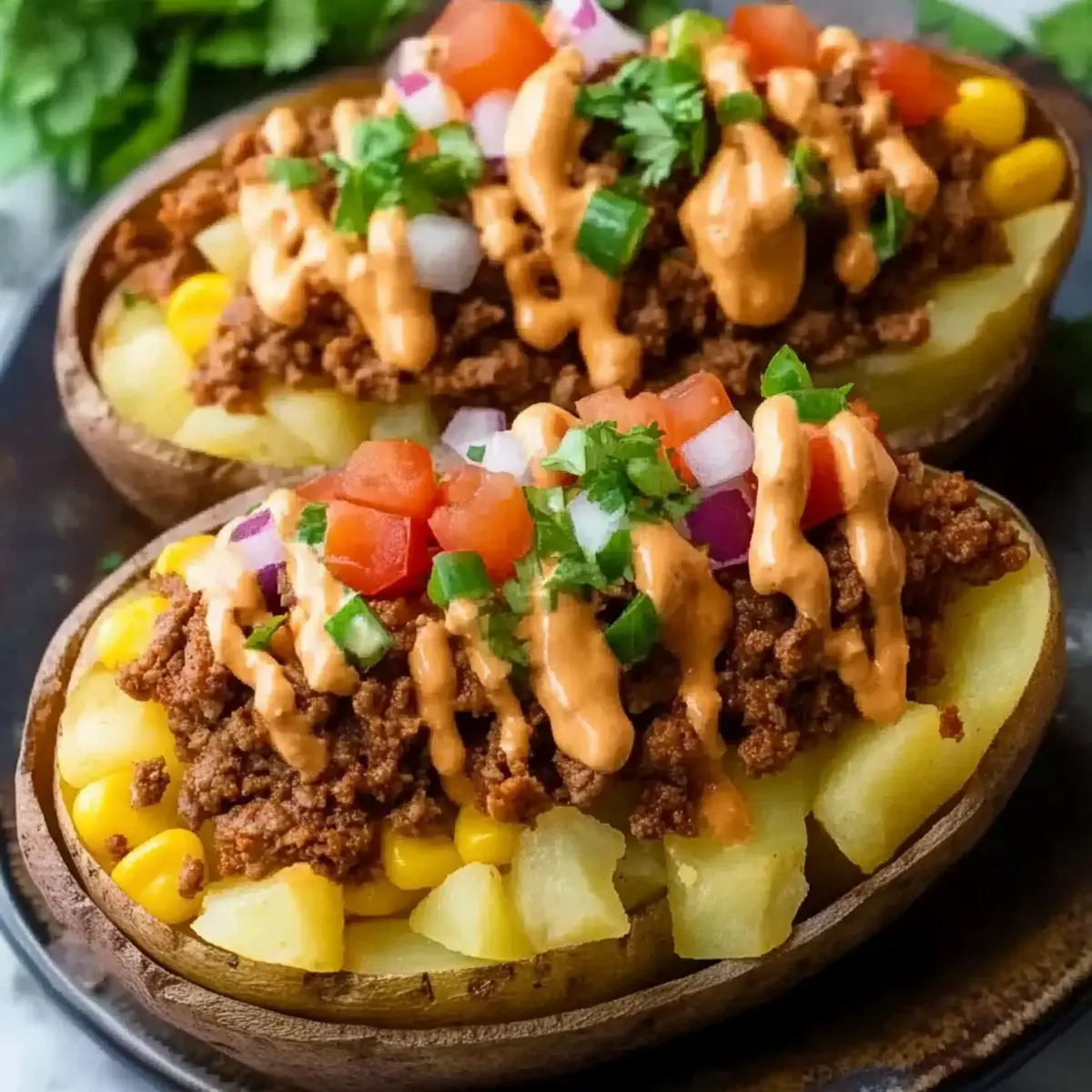 Loaded Potato Taco Bowls