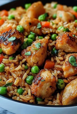 High Protein Crispy Garlic Chicken Fried Rice