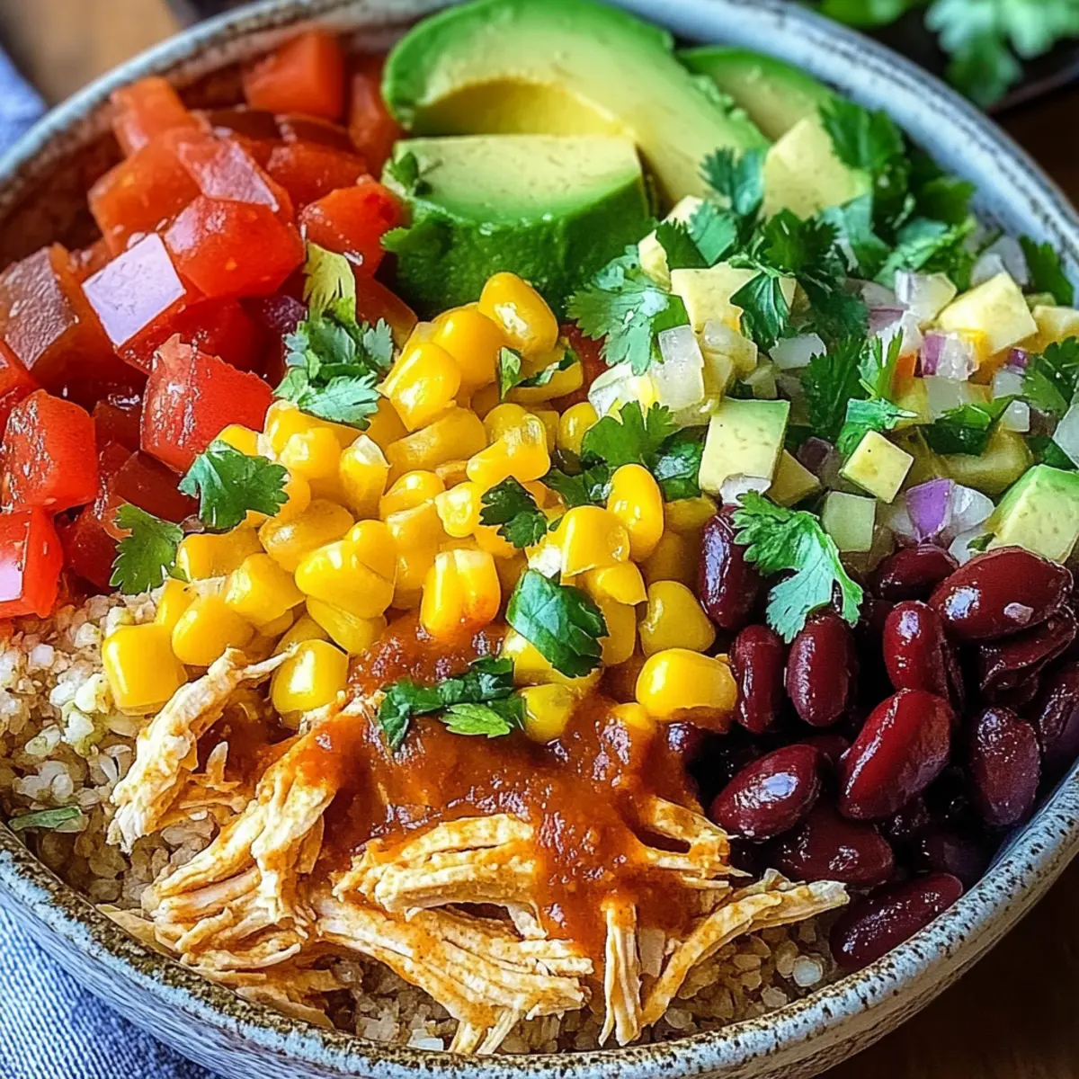 High Protein Chicken Enchilada Bowls