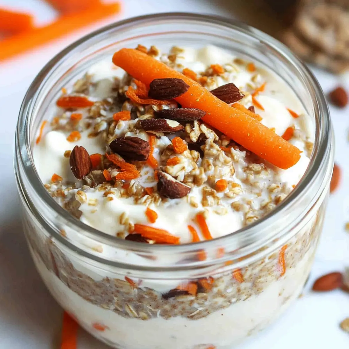 High Protein Carrot Cake Overnight Oats