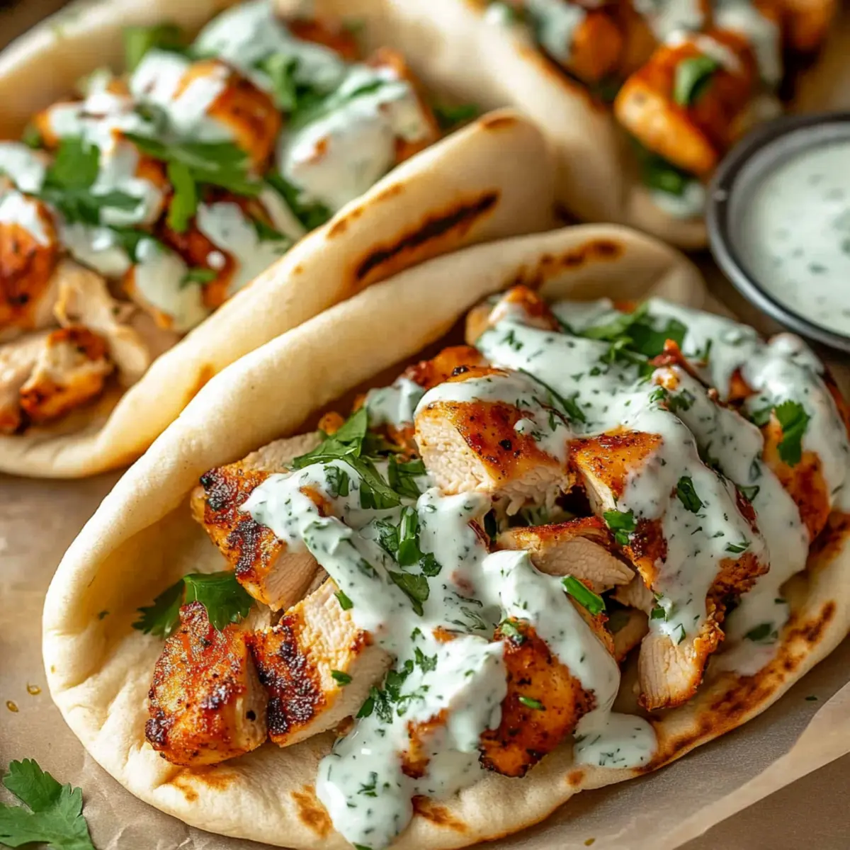 Sheet Pan Chicken Pitas with Herby Ranch