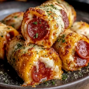 High Protein Pepperoni Pizza Rolls