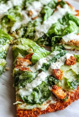 Chicken Crust Caesar Salad Pizza