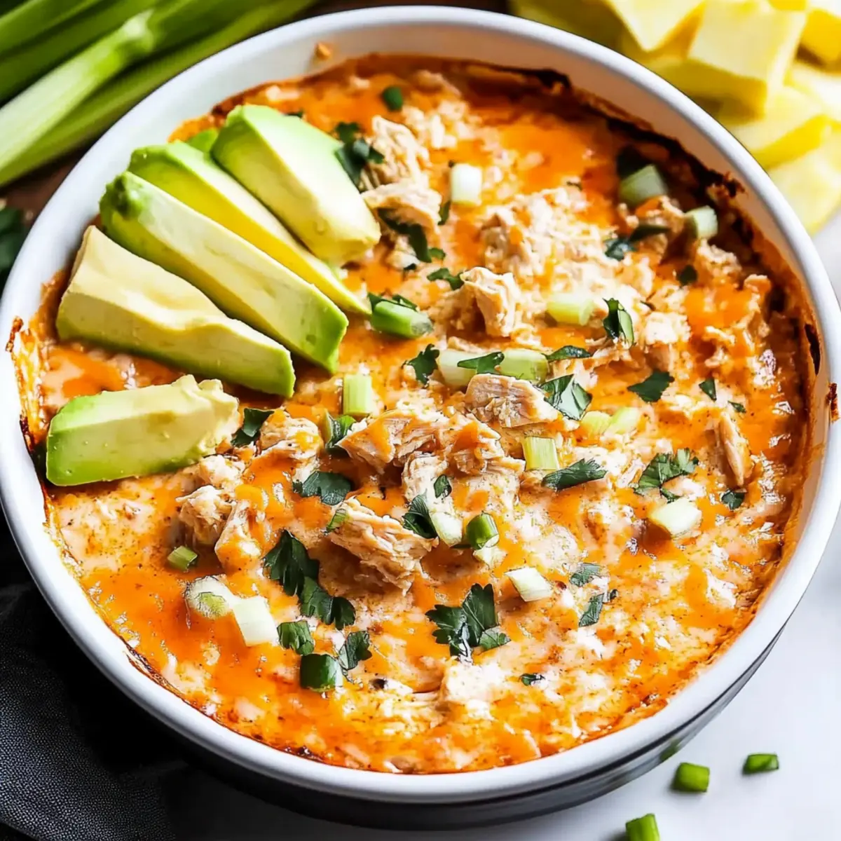 Healthy Buffalo Chicken Dip