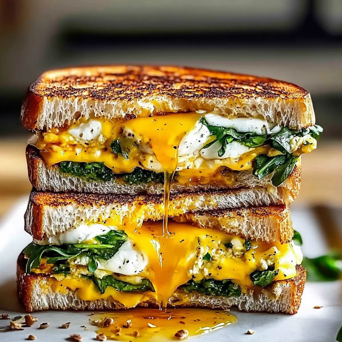 High Protein Vegetarian Breakfast Sandwiches