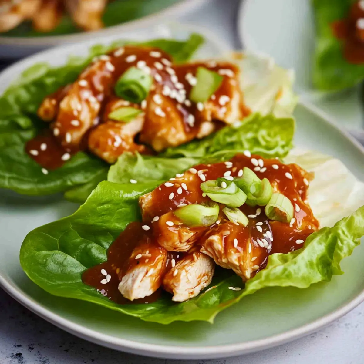 Teriyaki Chicken Lettuce Wraps