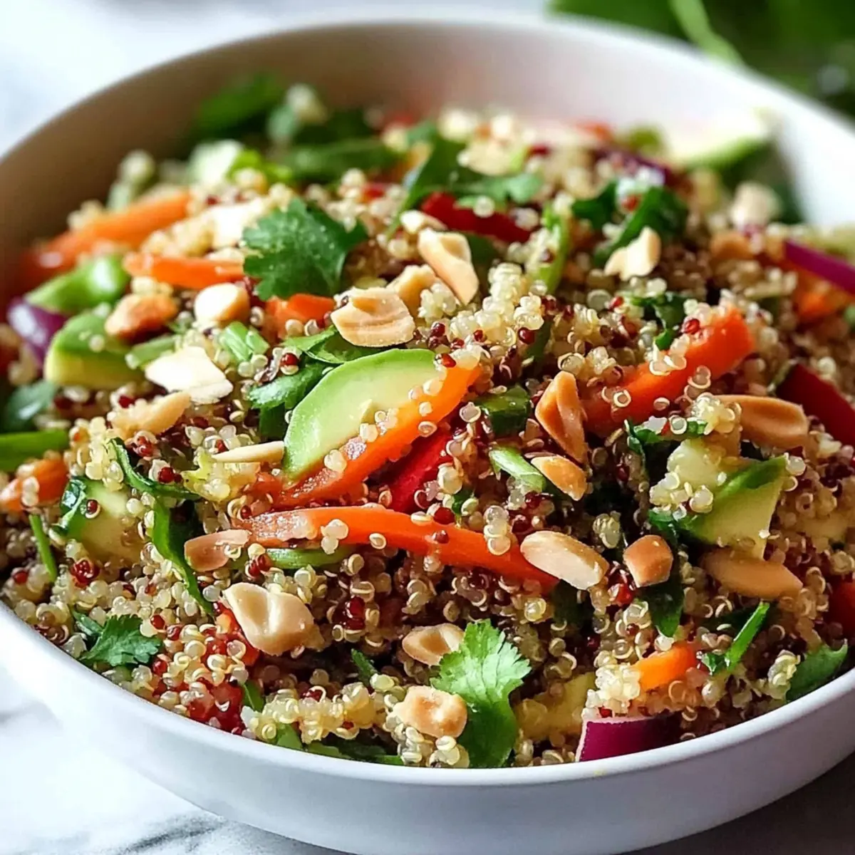 High Protein Thai Quinoa Crunch Salad
