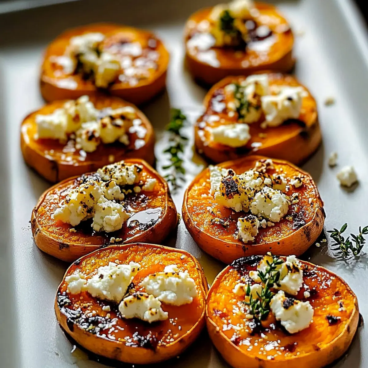 High Protein Honey Feta Sweet Potato Rounds