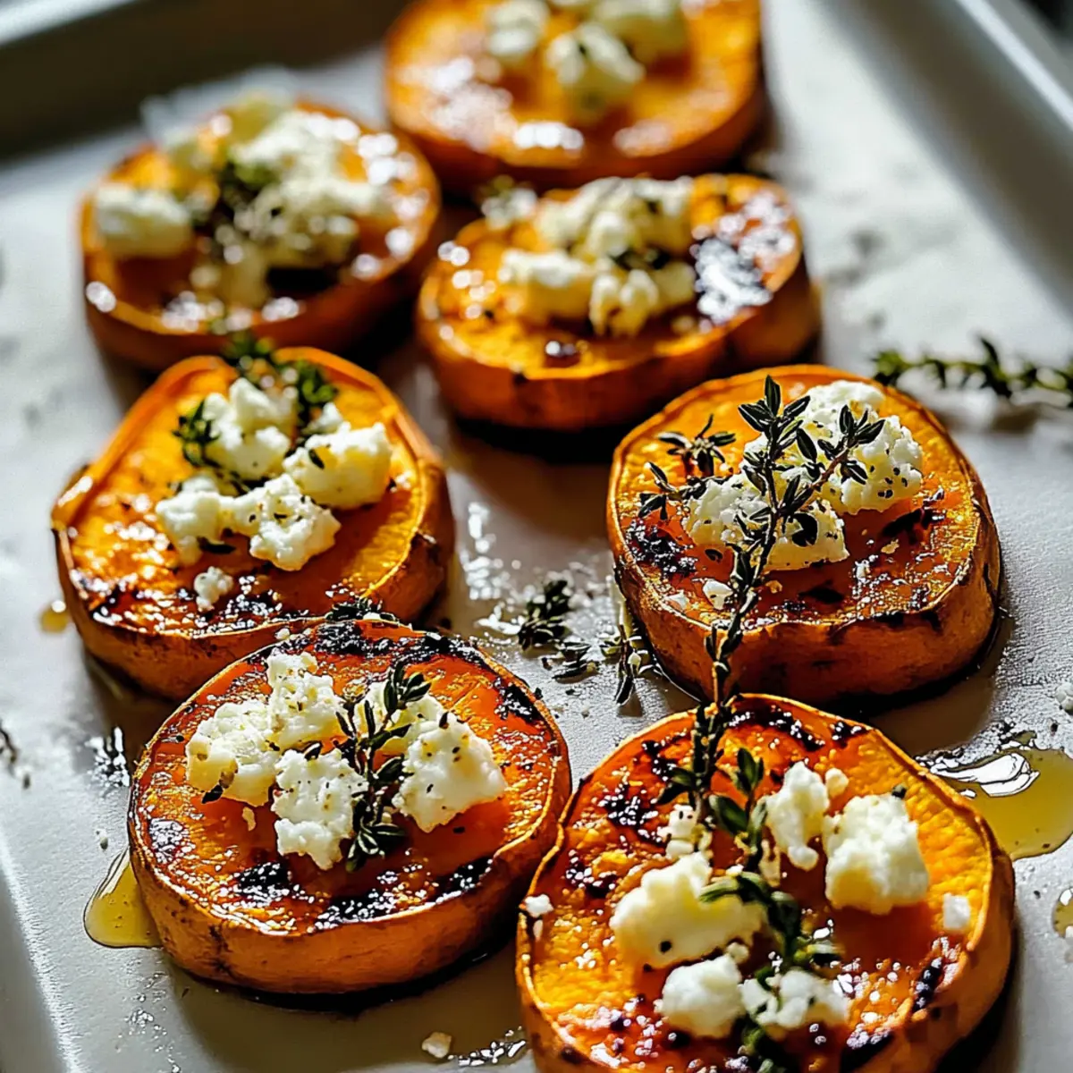 High Protein Honey Feta Sweet Potato Rounds