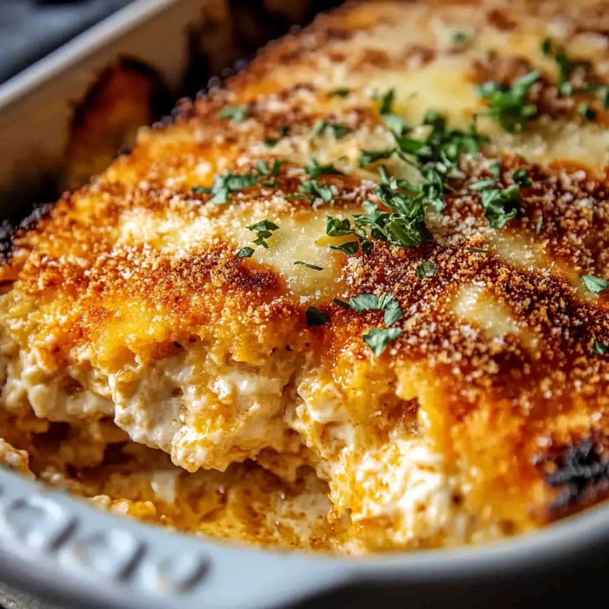 High Protein Chicken Parmesan Casserole