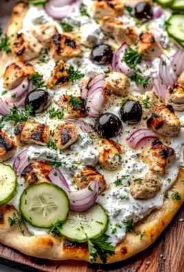 Greek Chicken Flatbread