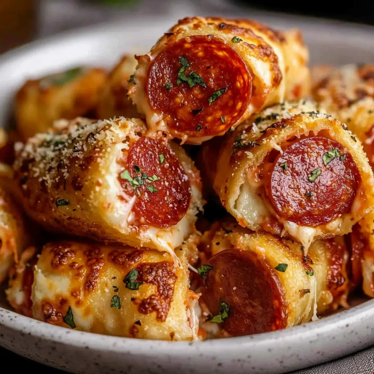 High Protein Pepperoni Pizza Rolls