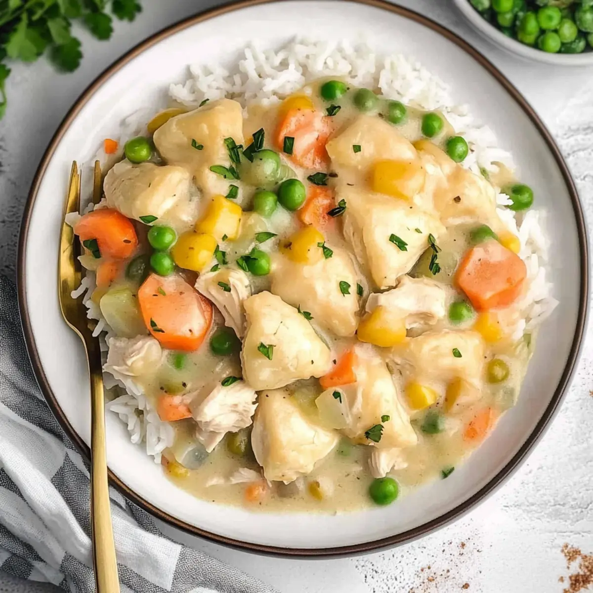 Crustless Chicken Pot Pie