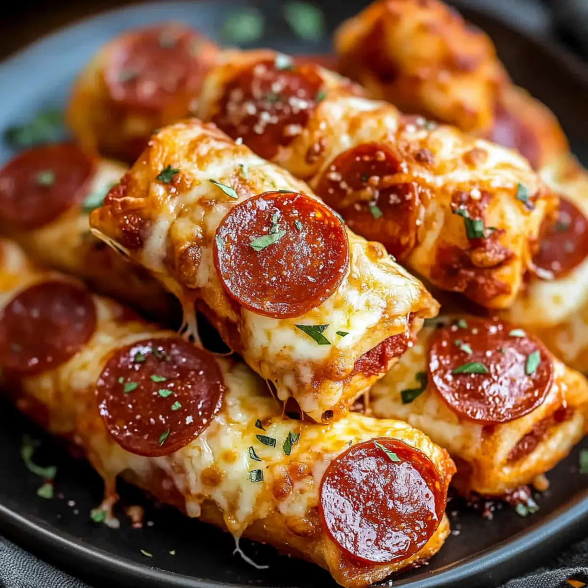 High Protein Pepperoni Pizza Rolls