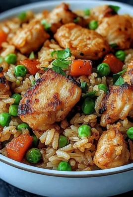High Protein Crispy Garlic Chicken Fried Rice