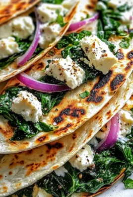 Mediterranean Spinach Feta Quesadillas