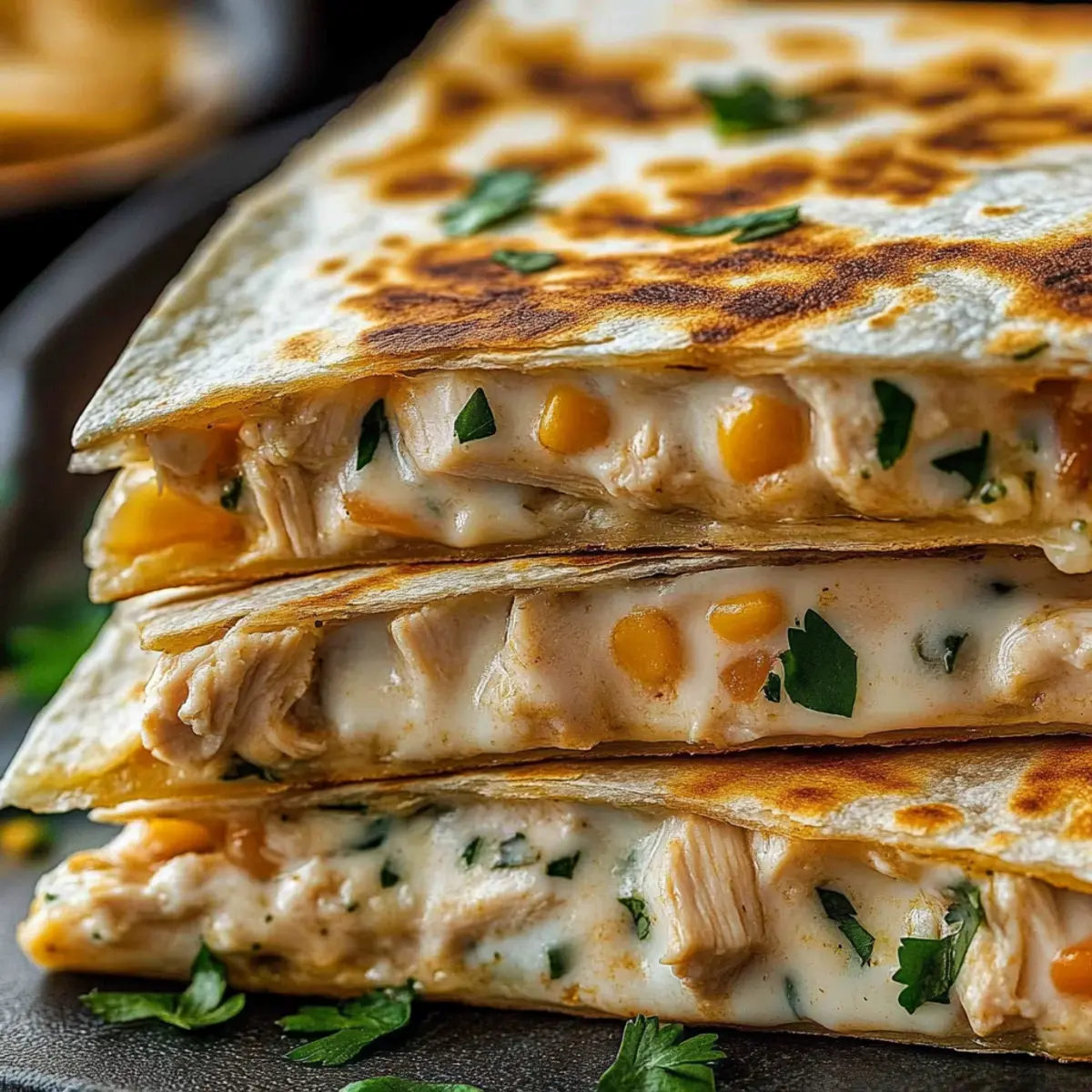High-Protein Chicken Ranch Quesadilla