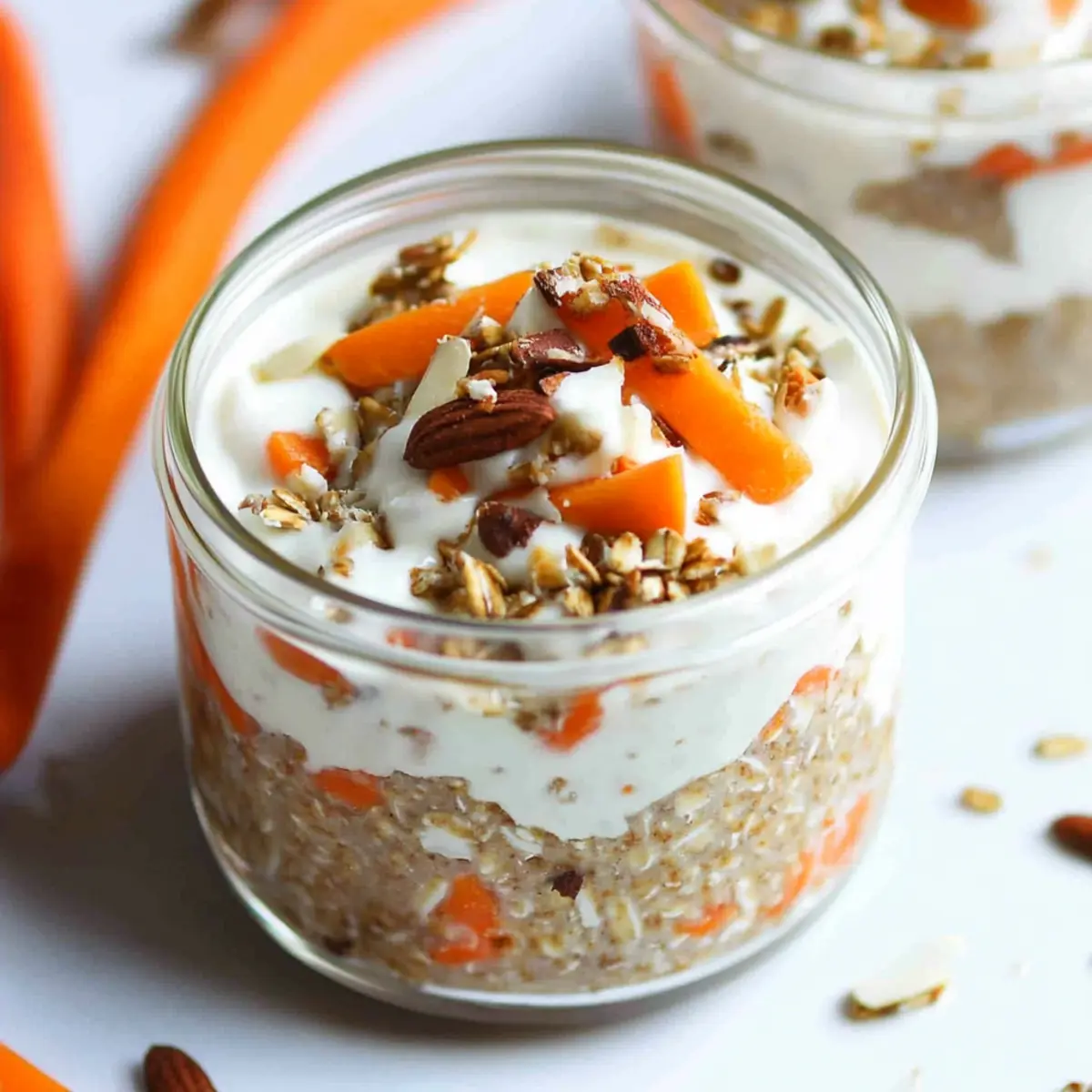 High Protein Carrot Cake Overnight Oats