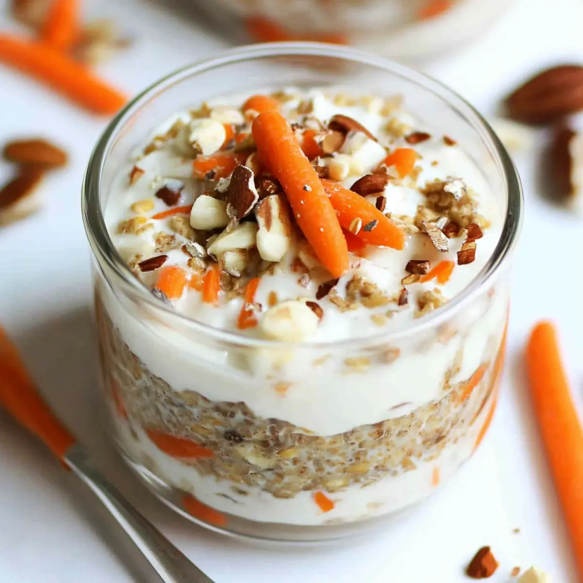 High Protein Carrot Cake Overnight Oats