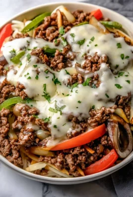 Ground Beef Philly Cheesesteak Meal Prep