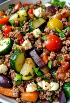 Mediterranean Ground Beef Stir Fry