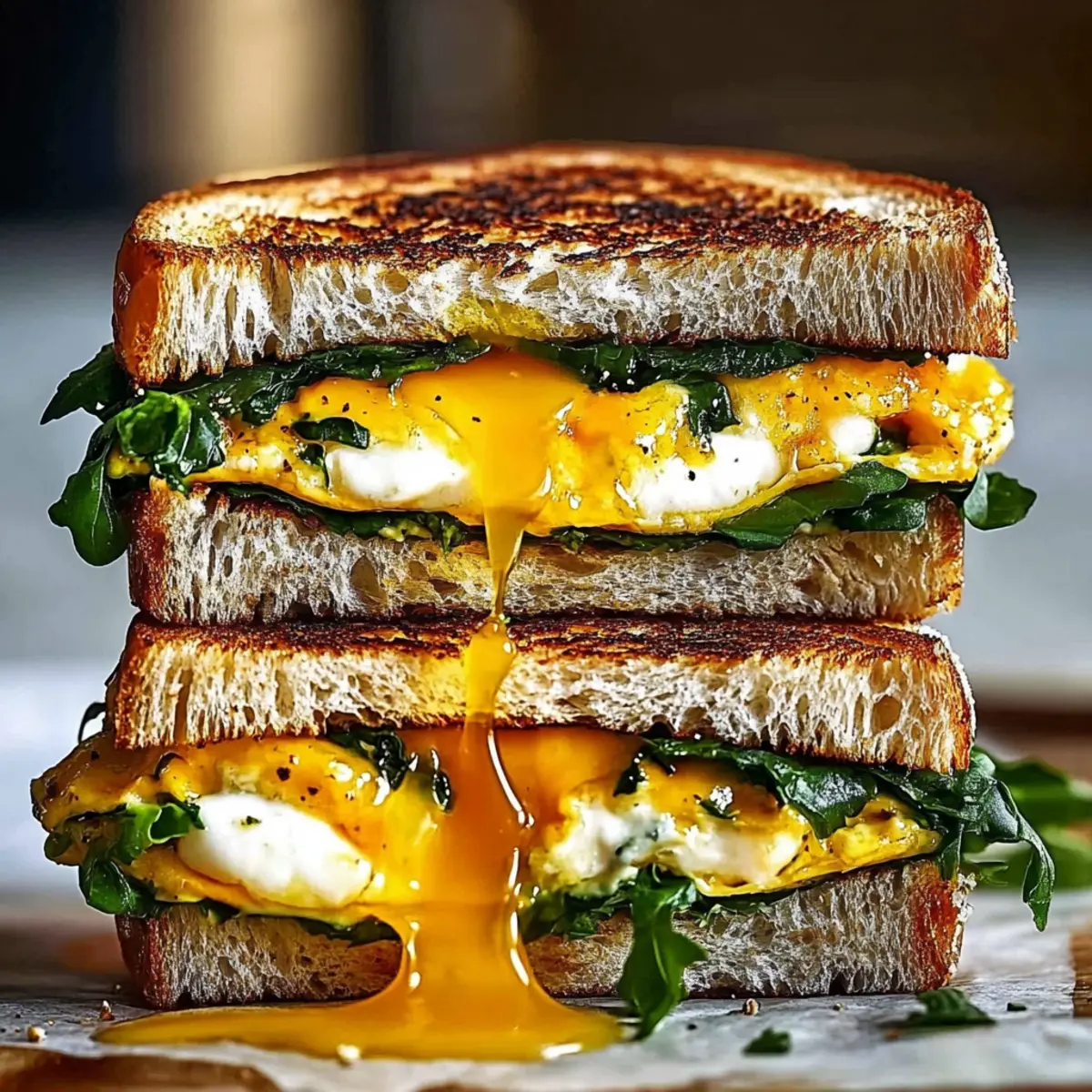 High Protein Vegetarian Breakfast Sandwiches