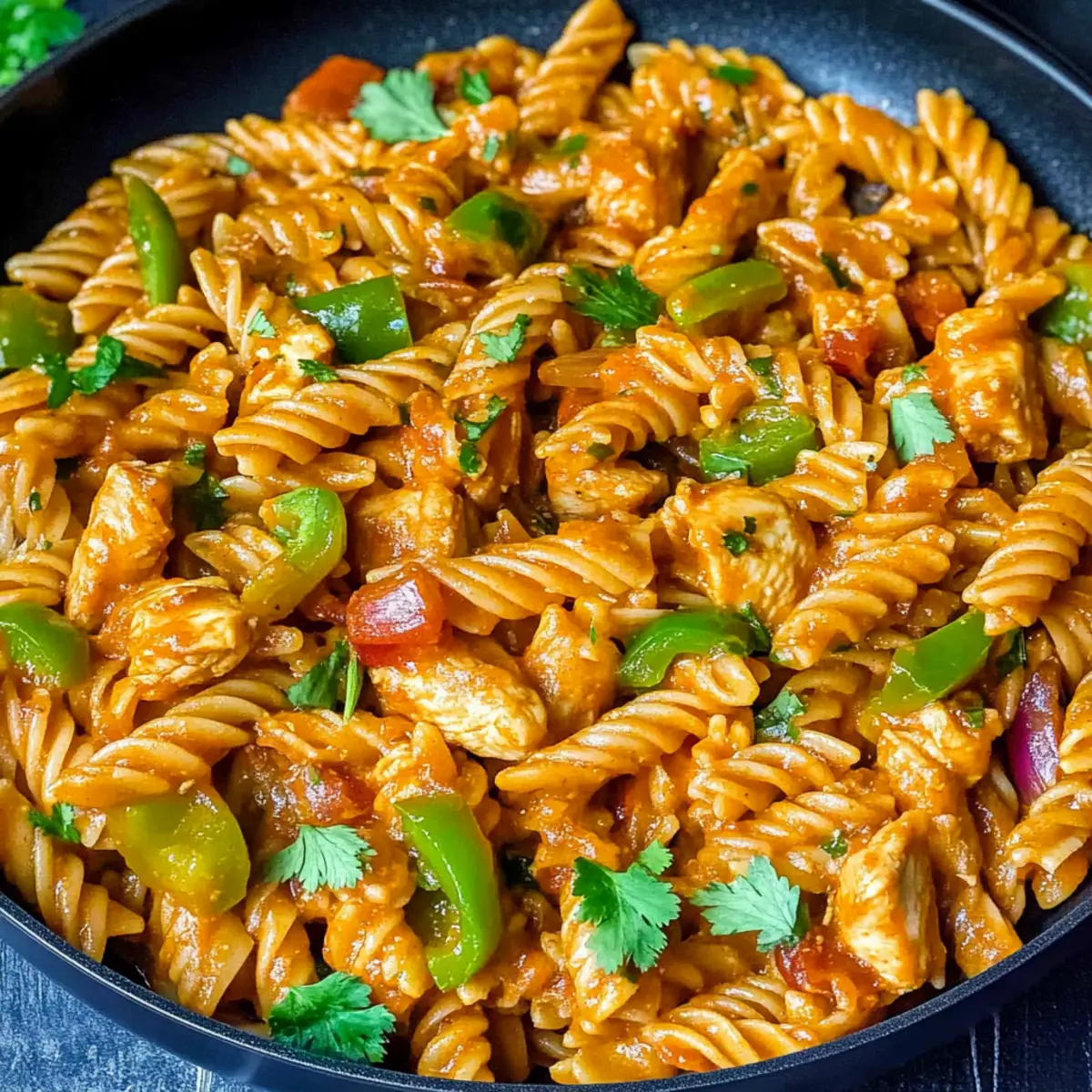 High Protein Chicken Fajita Pasta