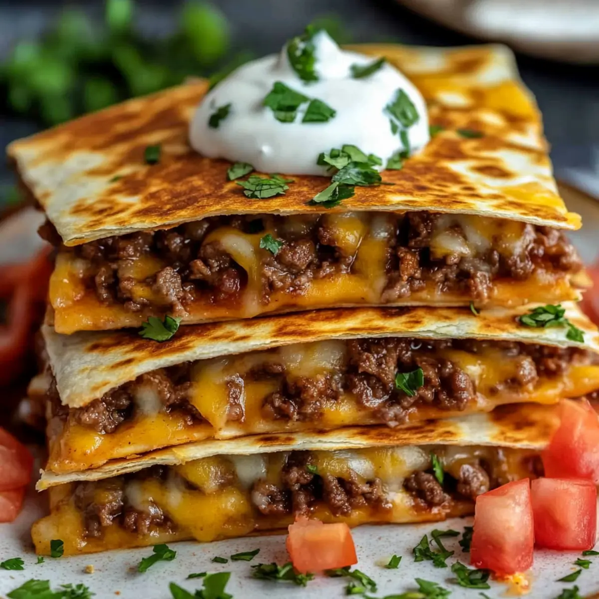 High Protein Beef Quesadilla