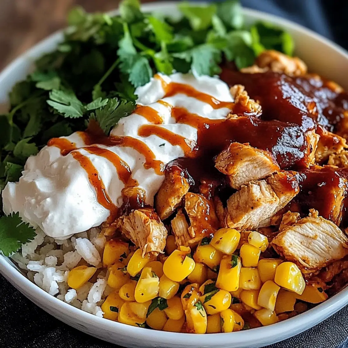 Macro-Friendly BBQ Ranch Chicken Bowl