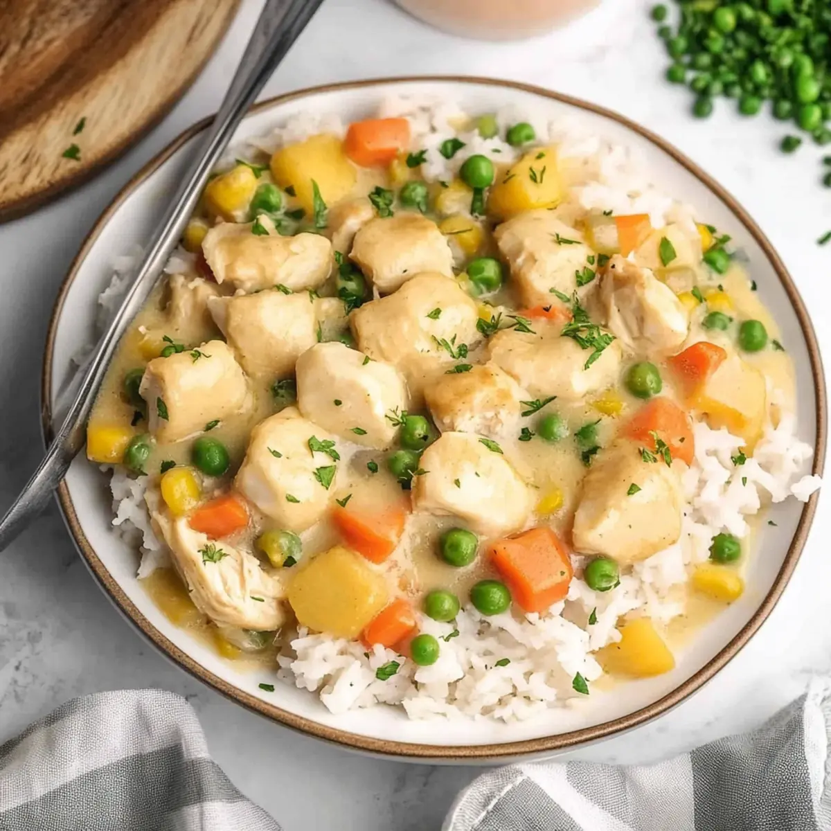Crustless Chicken Pot Pie