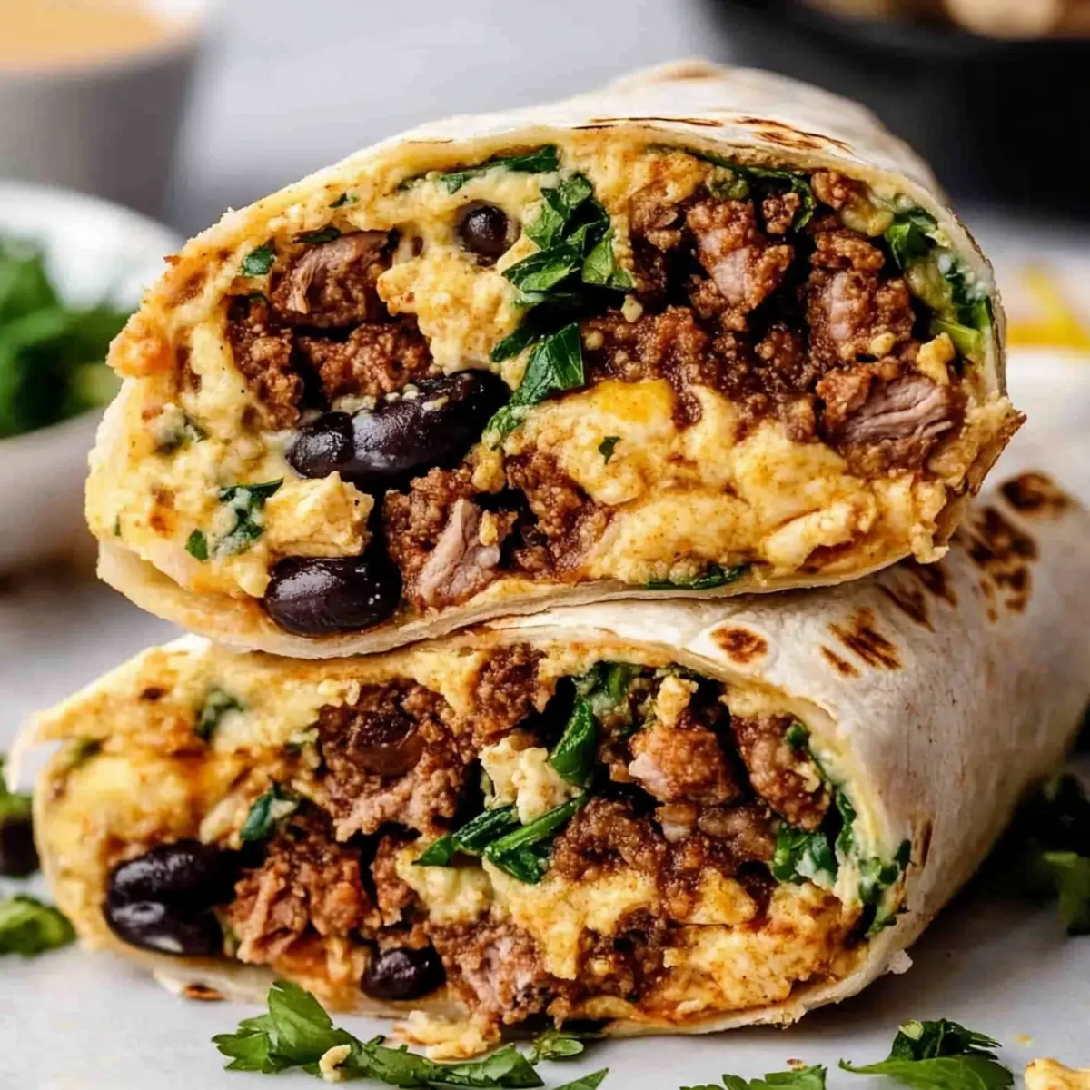 High Protein Breakfast Burrito