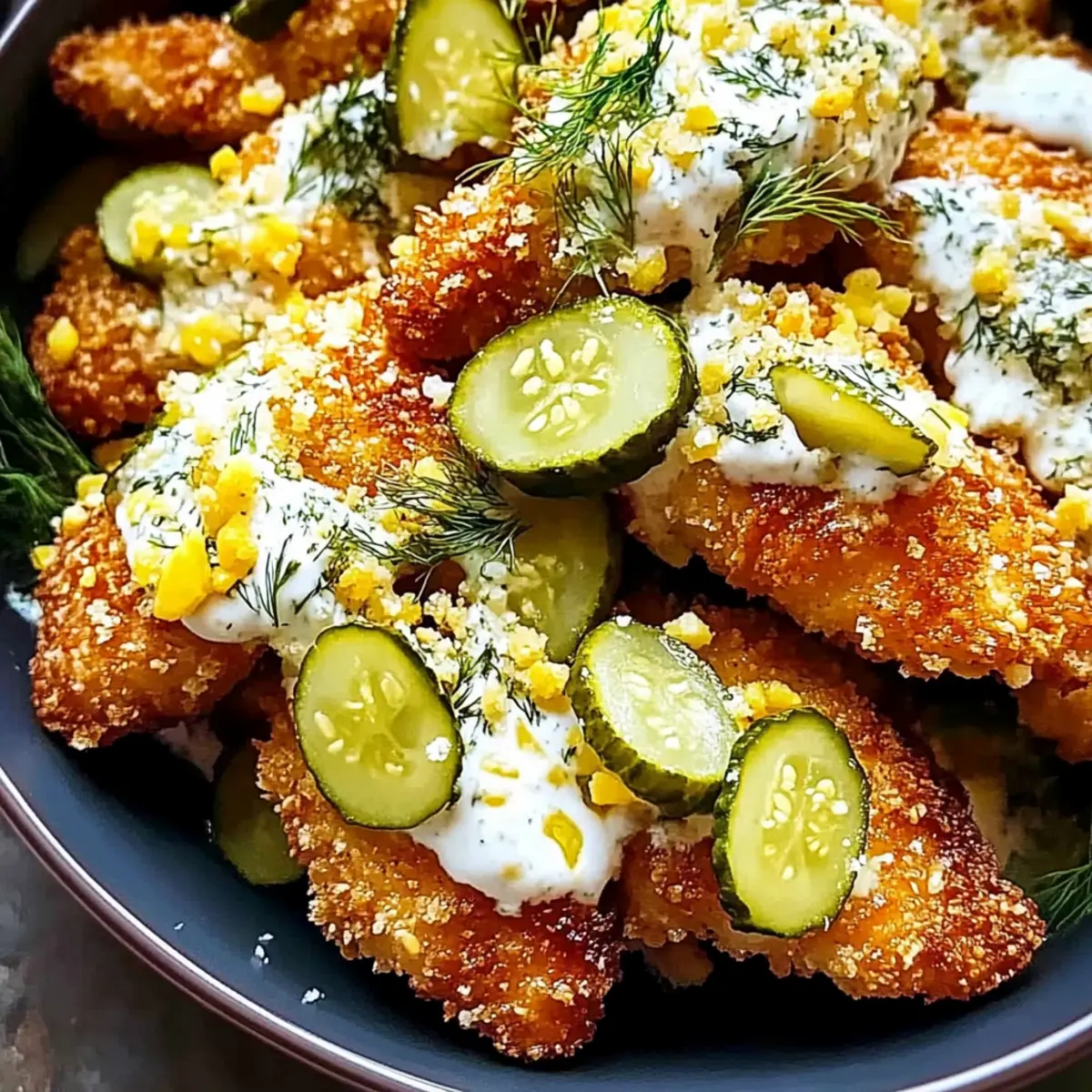 Crispy Dill Pickle Parmesan Chicken