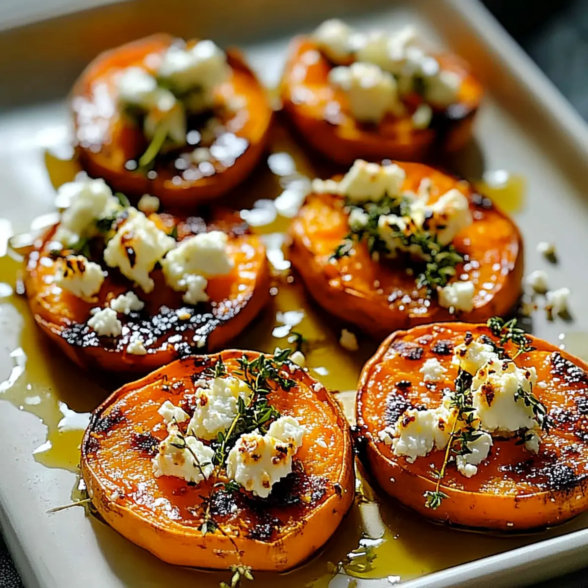 High Protein Honey Feta Sweet Potato Rounds