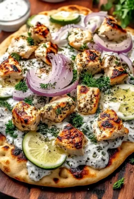 Greek Chicken Flatbread
