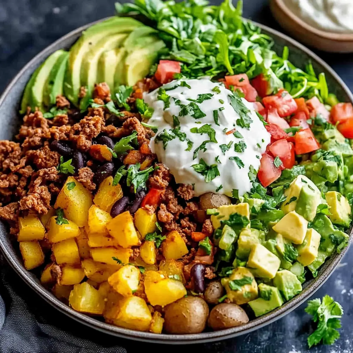 Loaded Potato Taco Bowl