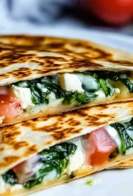 Mediterranean Quesadilla (Spinach, Feta & Mozzarella)