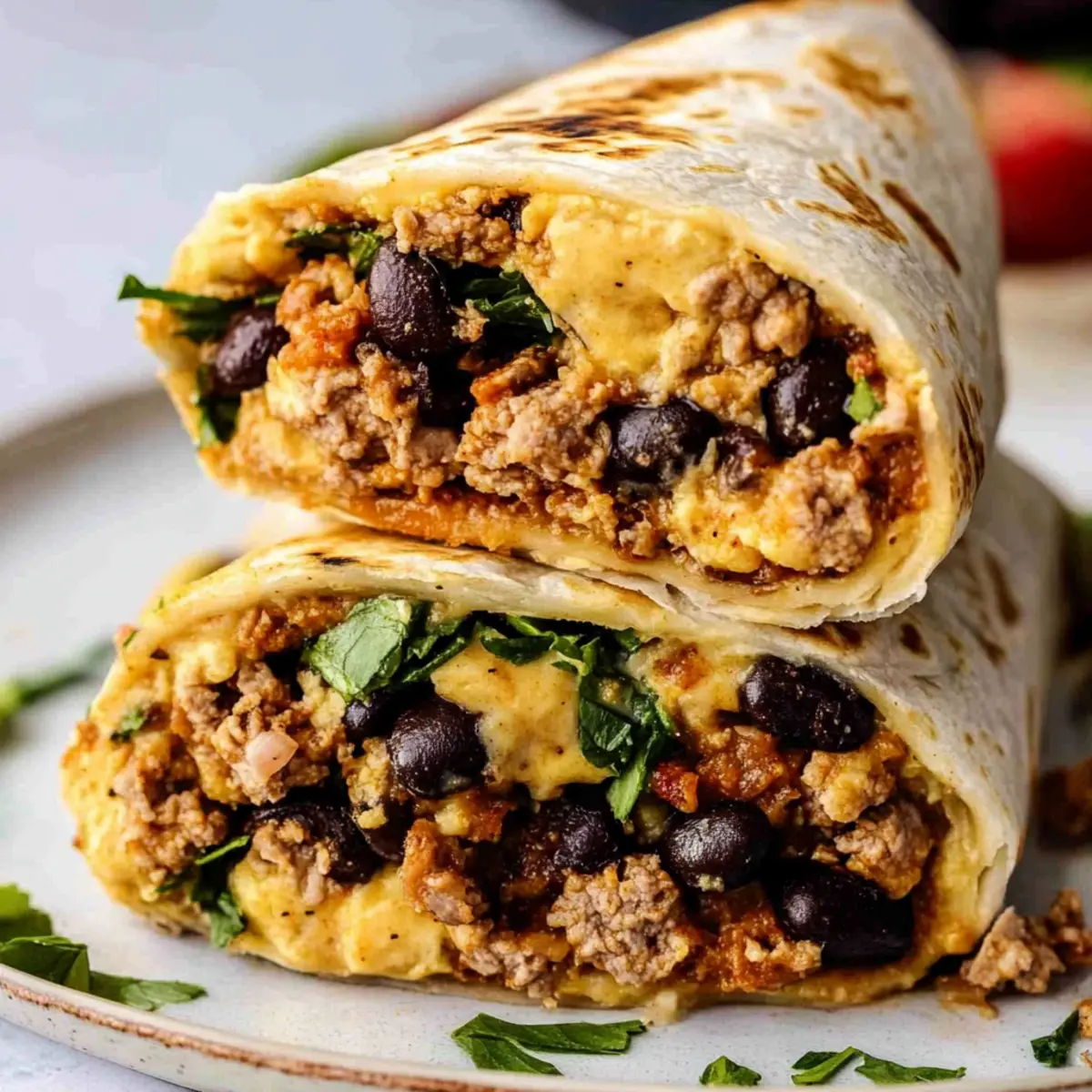 High Protein Breakfast Burrito
