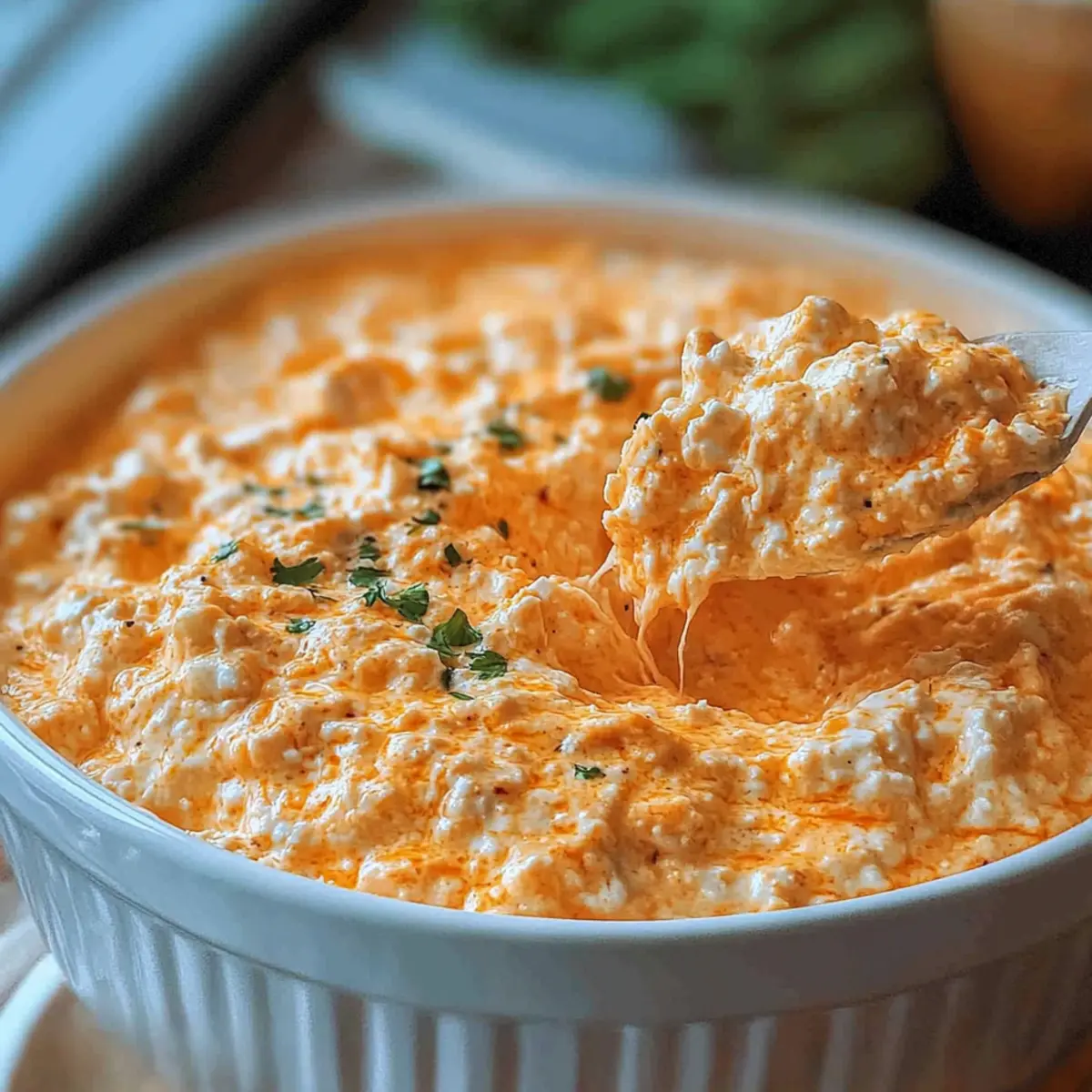Cottage Cheese Buffalo Chicken Dip