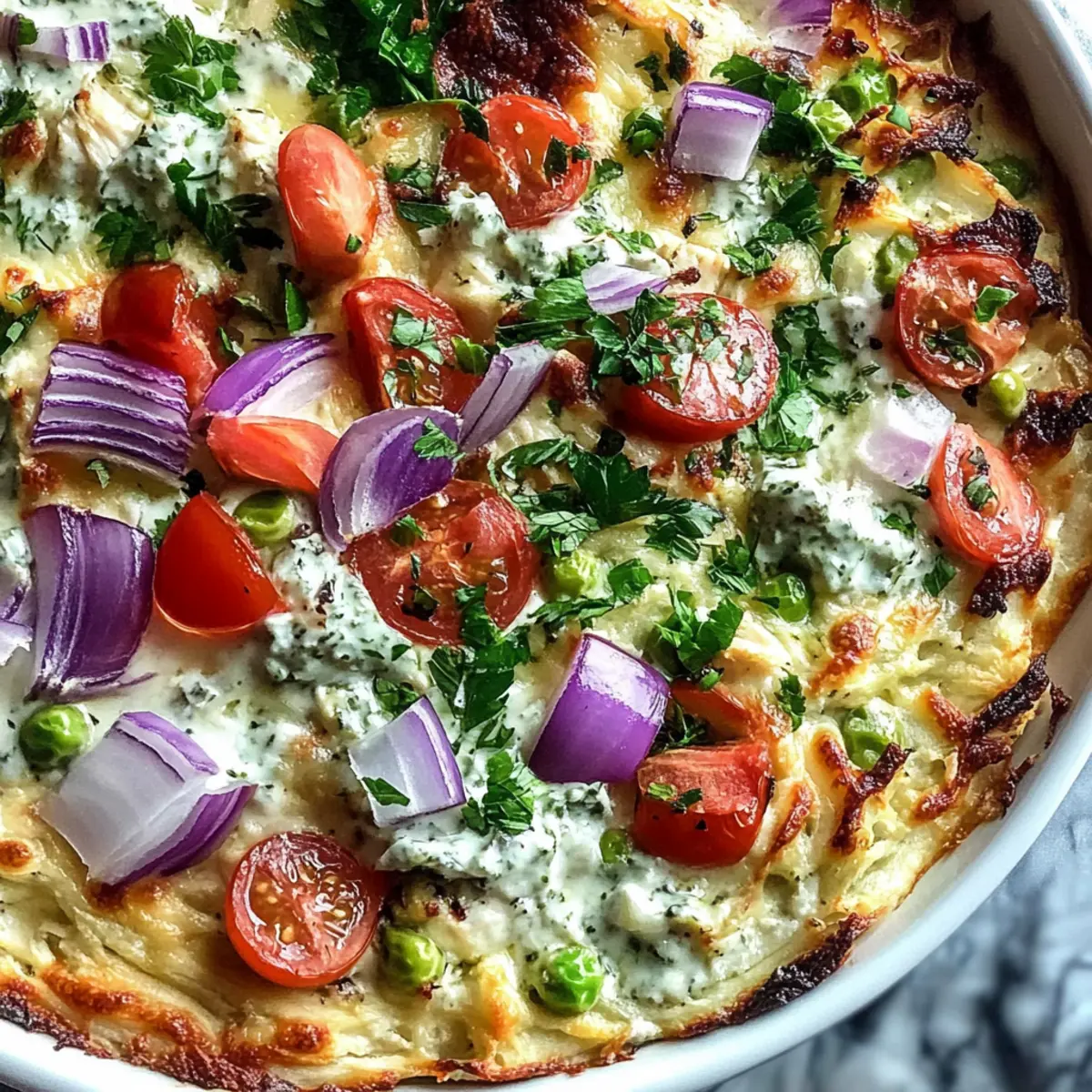 Dump and Bake Chicken Tzatziki Casserole