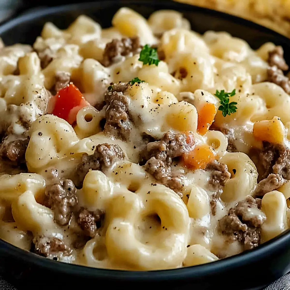 High Protein Creamy Philly Cheesesteak Mac and Cheese