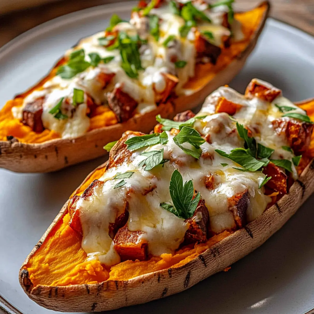 Protein Loaded Sweet Potato Boats