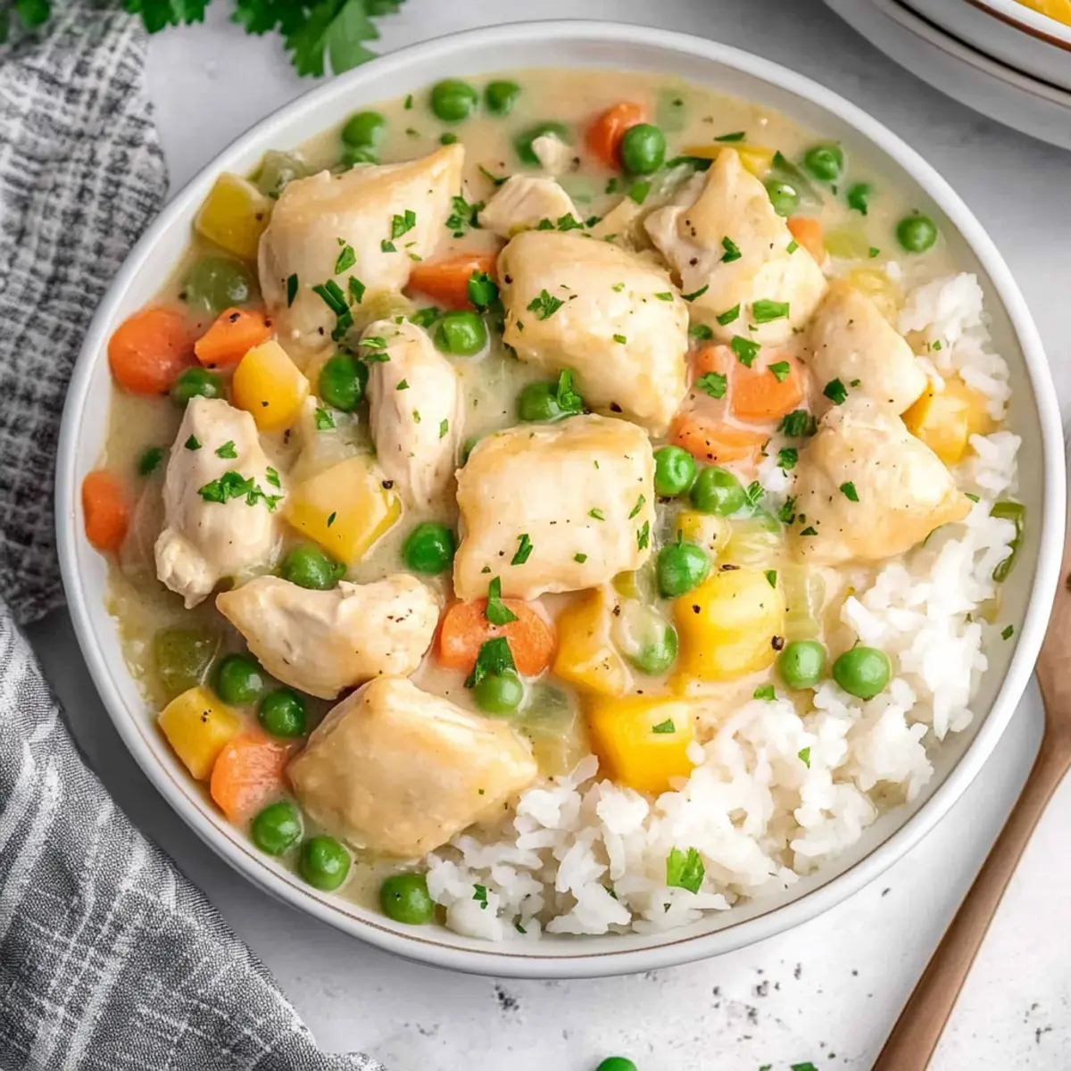 Crustless Chicken Pot Pie