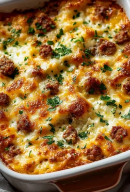 High Protein Cottage Cheese Turkey Sausage Breakfast Casserole