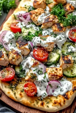 Greek Chicken Flatbread