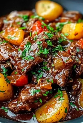 Slow Cooker Garlic Butter Beef with Potatoes