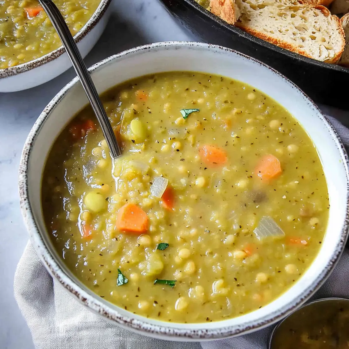High Protein Split Pea Soup