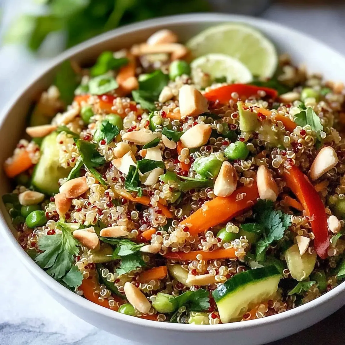 High Protein Thai Quinoa Crunch Salad