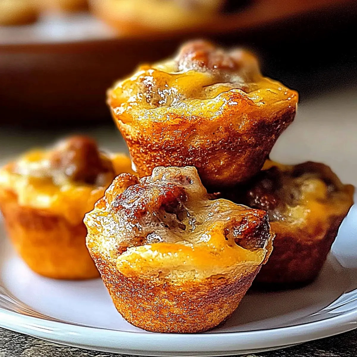 High Protein Pancake Sausage Mini Muffins