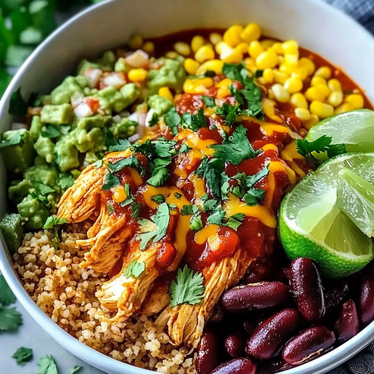 High Protein Chicken Enchilada Bowls