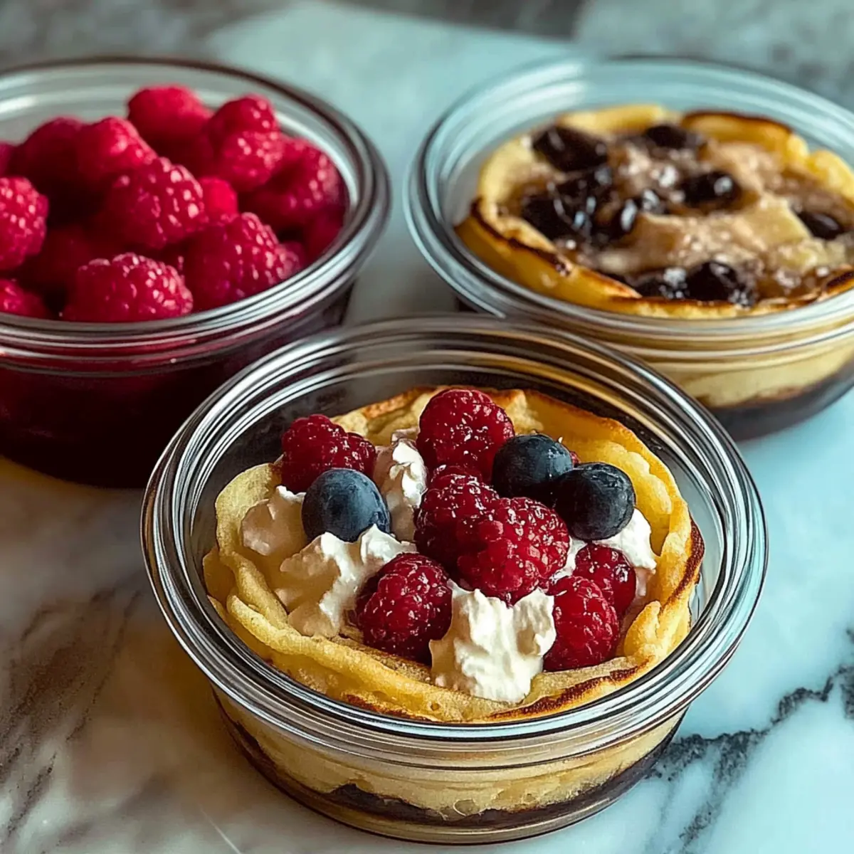 Baked Protein Pancake Bowls